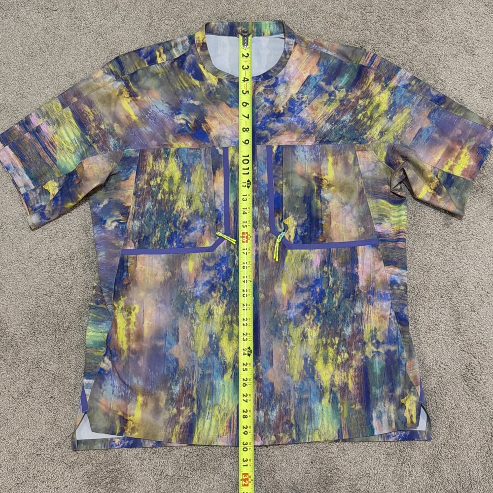 Lululemon Water Repellent Hiking Short Sleeve Colorful Shirt Men's XL Tie Dye - Picture 2 of 8